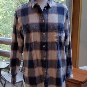 2 Madewell/Universal thread plaid stripe shirts